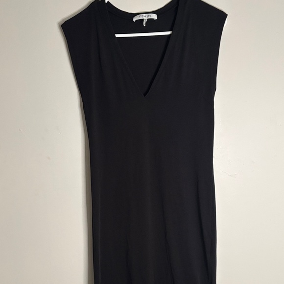 Frame Denim Black V-Neck dress - Picture 1 of 6